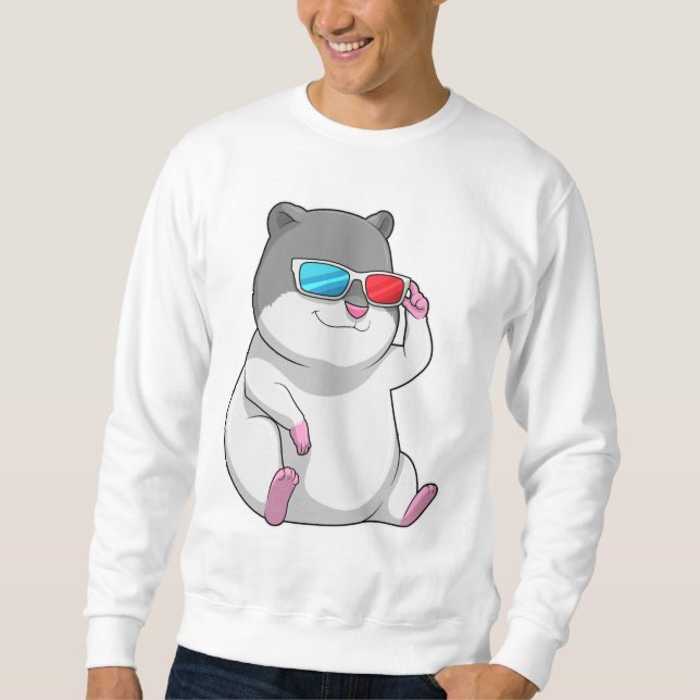 Sweatshirt Hamster avec lunettes (Devant)