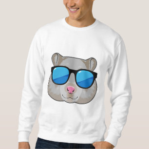 Sweatshirt Hamster avec lunettes de soleil