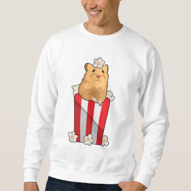 Sweatshirt Hamster avec Popcorn (Devant)