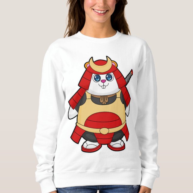 Sweatshirt Hamster en guerrier avec Armor (Devant)