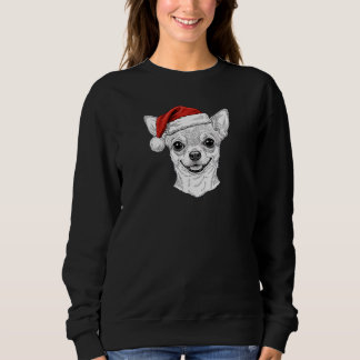 Sweatshirt Hand-Drawn Chihuahua Christmas Custom Name Dog
