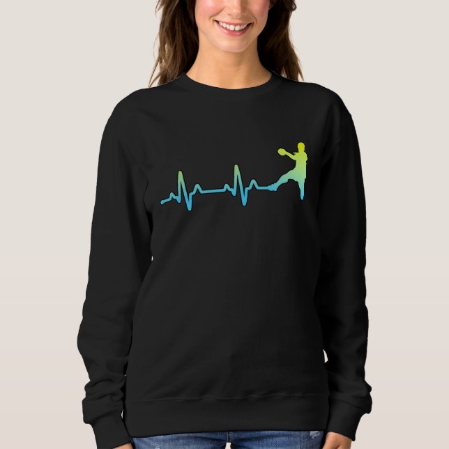 Sweatshirt Handball Player Fans Coach Heartbeat (Devant)
