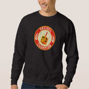 Sweatshirt Hanoukka Vintage Dreidel Champion de la fête juive