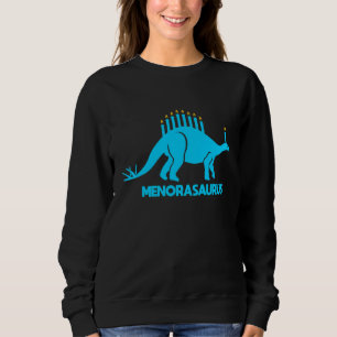 Sweatshirt Hanukkah Dinosaure Stégosaure Dino Menorah