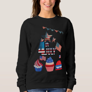 Sweatshirt Happy 4th Of July Patriotic American Us Flag 4th O