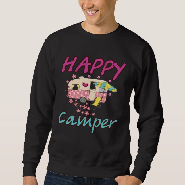 Sweatshirt Happy Camper Camping  Couple Camp Vacation (Devant)