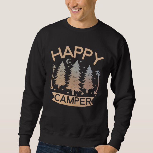 Sweatshirt Happy Camper  Womens Family RV Camping  Kids (Devant)