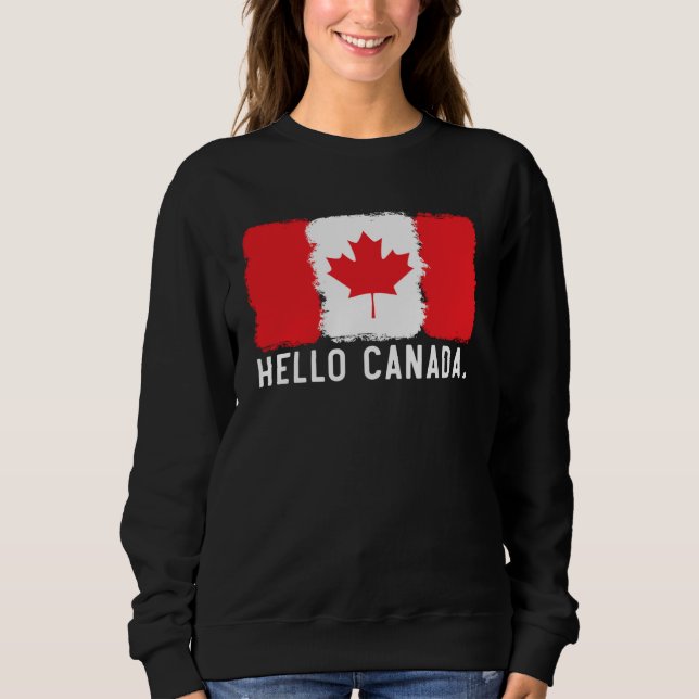 Sweatshirt Happy Canada Day Canadian Canada Flag Maple Leaf   (Devant)