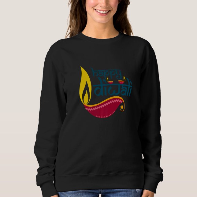 Sweatshirt Happy Diwali Festival of Lights 3 Lights For India (Devant)