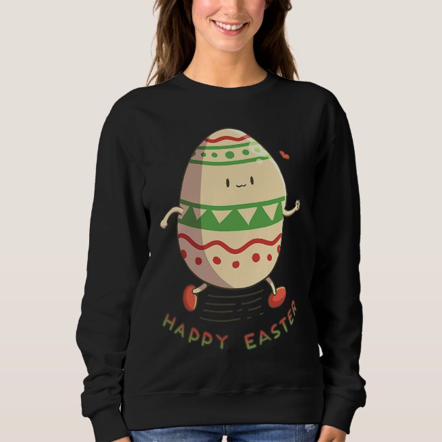 Sweatshirt Happy Easter Egg For Women Graphic Egg Summer Prin (Devant)