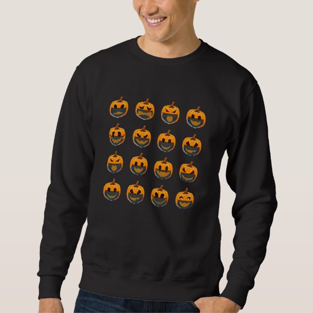 Sweatshirt Happy Halloween Quarantine 2021 Citrouille En Face (Devant)