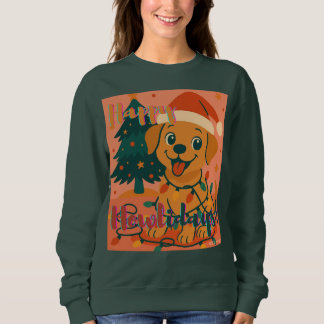 Sweatshirt Happy Howlidays! Funny Santa Dog