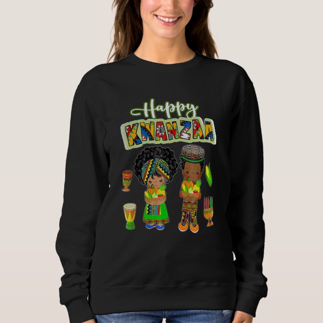 Sweatshirt Happy Kwanzaa 7 Principles Of Kwanzaa December 26  (Devant)