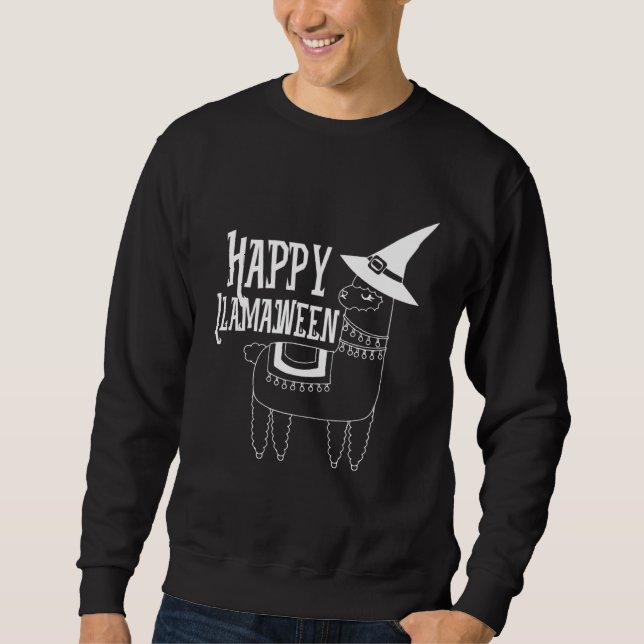Sweatshirt Happy Llamaween Halloween Costume (Devant)