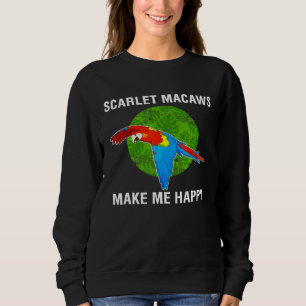 Sweatshirt Happy Parrot Scarlet Macaw