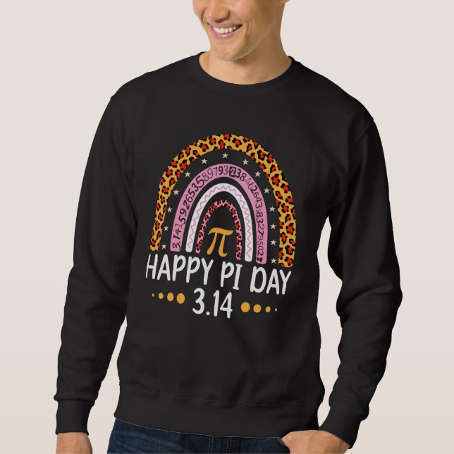 Sweatshirt Happy Pi Day Mathematic Math Teacher Gifts Leopard (Devant)