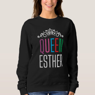 Sweatshirt Happy Purim Costume Idea Queen Esther Hebrew Jewis