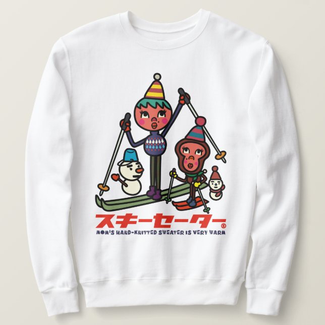 Sweatshirt Happy Ski Lessons (Design devant)