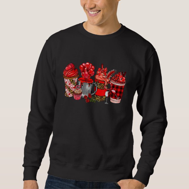 Sweatshirt Happy Valentine's Day Coffee Drink Matching Couple (Devant)