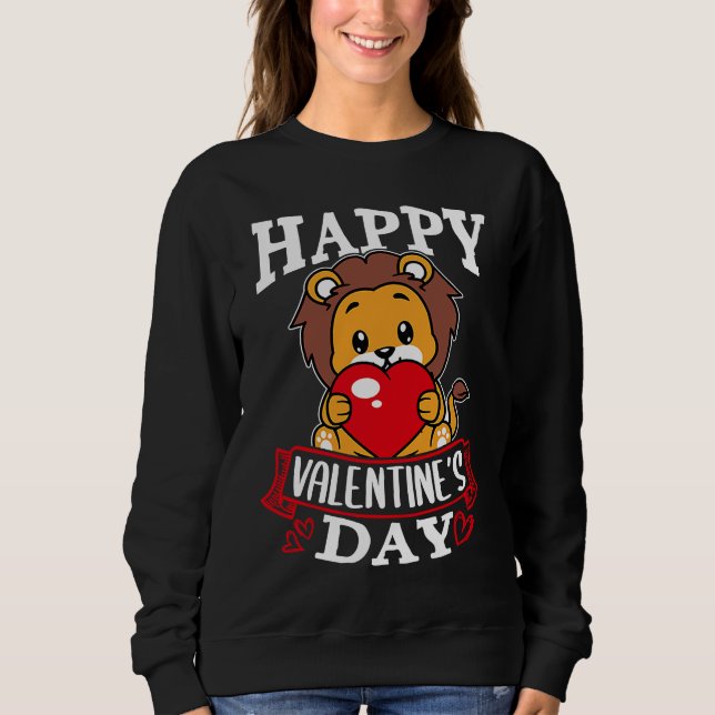 Sweatshirt Happy Valentine's Day Roses Date Night Flowers Lov (Devant)
