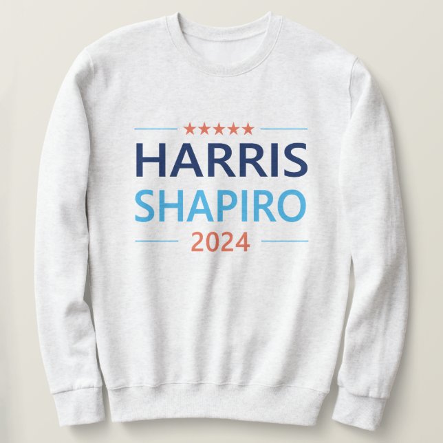 Sweatshirt Harris Shapiro 2024 Kamala Harris Democrat (Design devant)