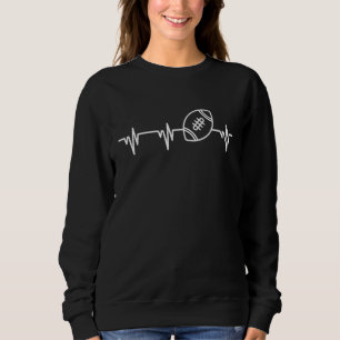 Sweatshirt Hearbeat Football Sport Jeu Entraîneur Joueur Ou V