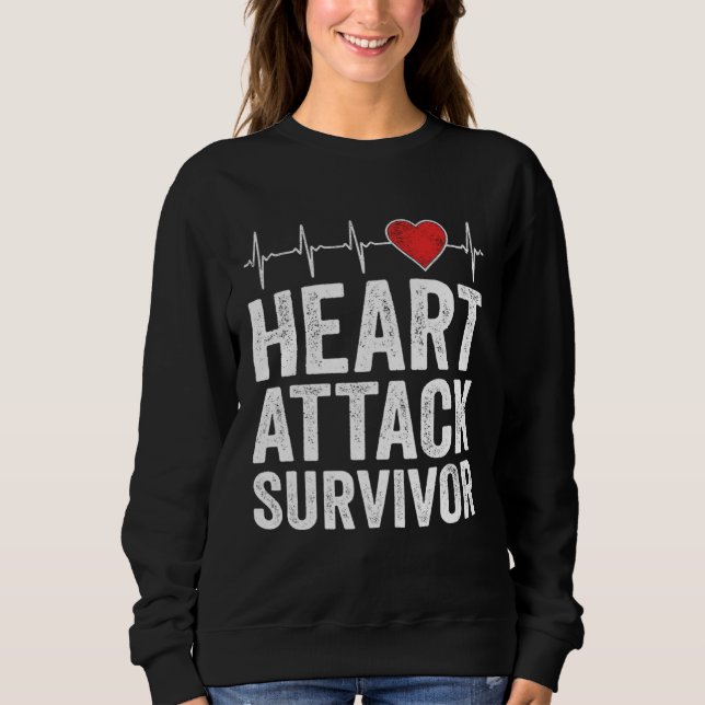 Sweatshirt Heart Attack Survivor Heart Disease Awareness Hear (Devant)