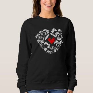 Sweatshirt Heart Graphic Joueur Vidéo Joueur Joueur Joueur Pc