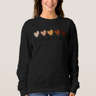 Sweatshirt Heart Love Lunch Lady Melanin Black History Mois