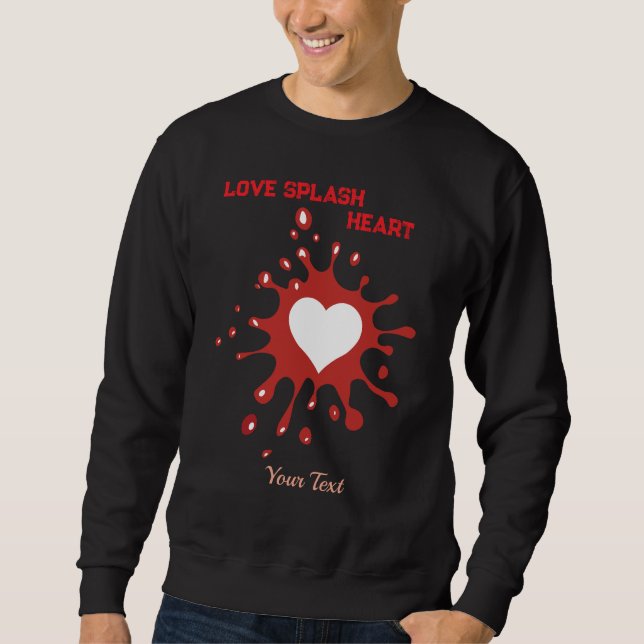 Sweatshirt Heart Splash Art – Creative Love Expression Design (Devant)