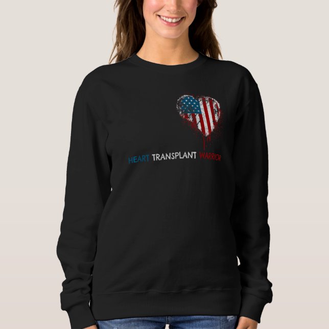 Sweatshirt Heart Transplant Recipient Heart Surgery American  (Devant)