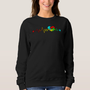 Sweatshirt Heartbeat Autistic Heart Love Puzzle Pièces Autism