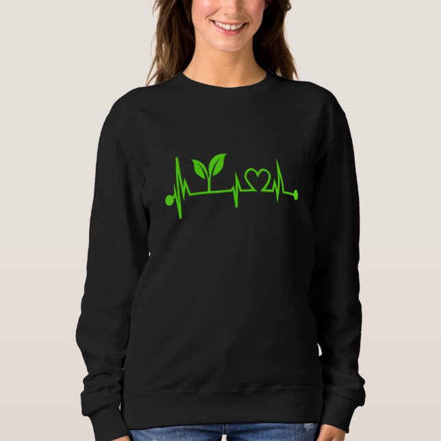 Sweatshirt Heartbeat Vegetables, Funny Vegans Vegetarians Cos (Devant)