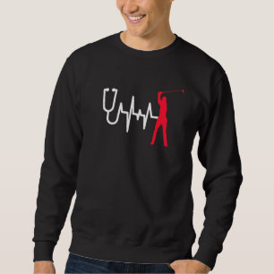 Sweatshirt Heartline Sports Golf Swing Golf Love Heartbeat