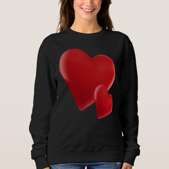 Sweatshirt Hearts Pattern Valentines Day Cute Love V Day Paja (Devant)