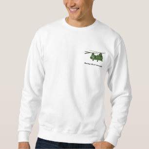 Sweatshirt Hélicoptère militaire CH-47 Chinook à deux moteurs