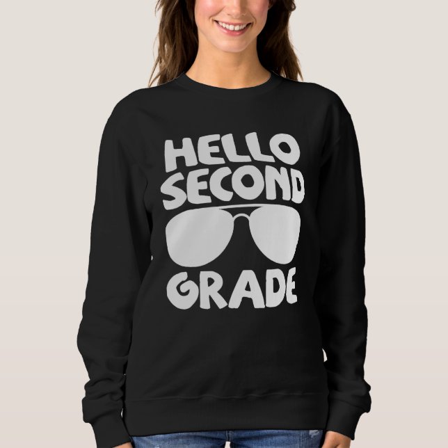 Sweatshirt Hello 2nd Grade First Day Of School Back To School (Devant)