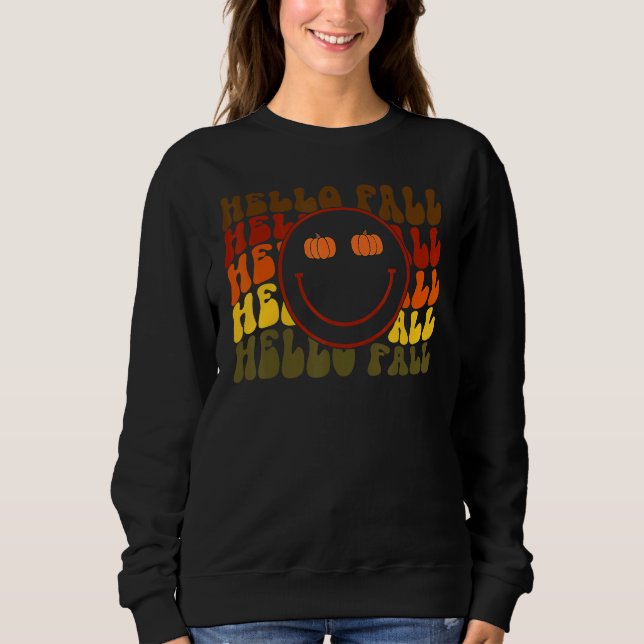 Sweatshirt Hello Fall  Thanksgiving Matching Family Autumn Ph (Devant)