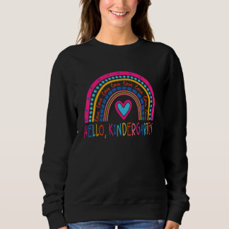 Sweatshirt Hello Kindergarten Team Kinder Back To School Teac