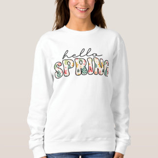 Sweatshirt Hello spring Retro floral 
