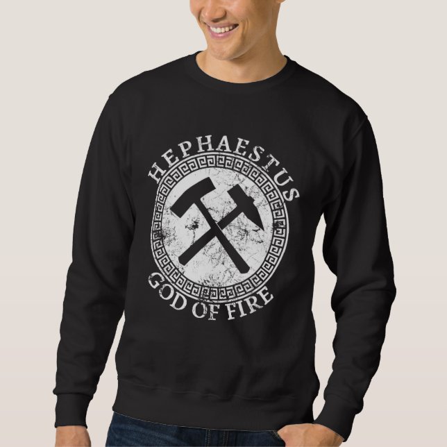 Sweatshirt Hephaestus Greek God Of Fire Smithing And Crafting (Devant)