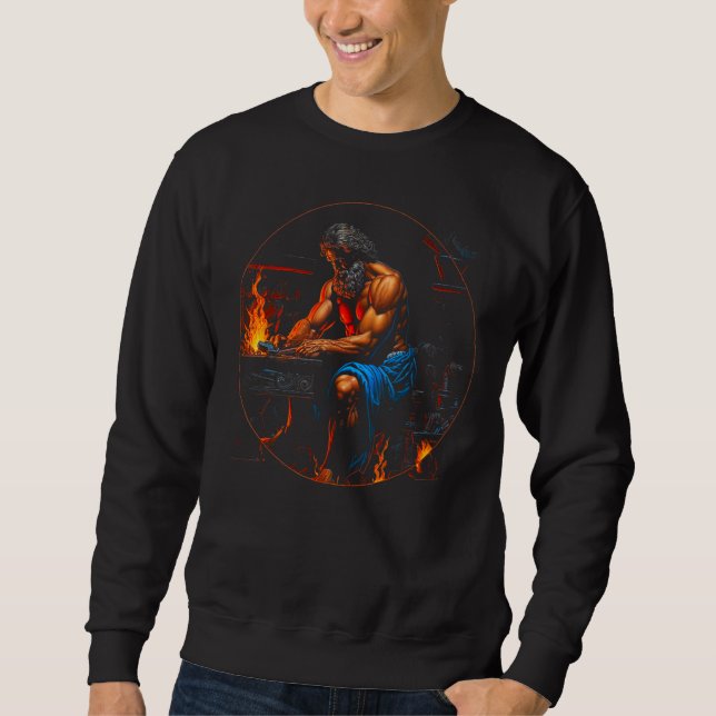 Sweatshirt Hephaestus Greek Mythology God of Fire (Devant)