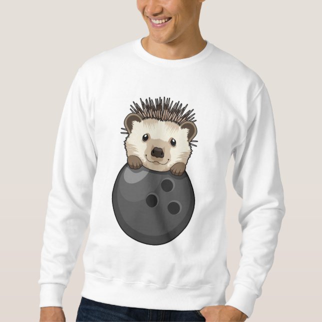 Sweatshirt Hérisson à Bowling avec Bowling (Devant)
