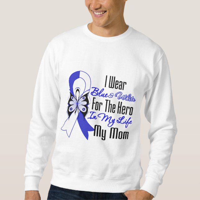 Sweatshirt Héros de ruban de SAL dans ma vie ma maman (Devant)