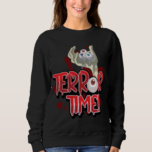 Sweatshirt Heure de la terreur d'Halloween main Zombie avec l (Devant)