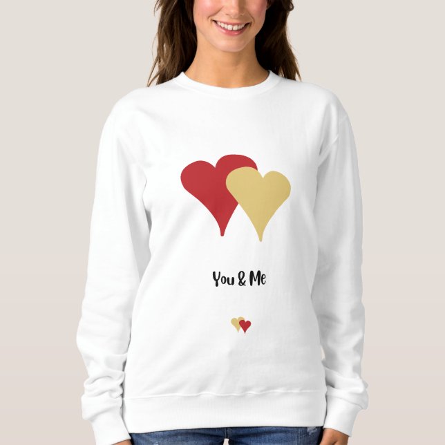 Sweatshirt Heureuse Sainte-Valentin - Saint Valentin Pour Les (Devant)