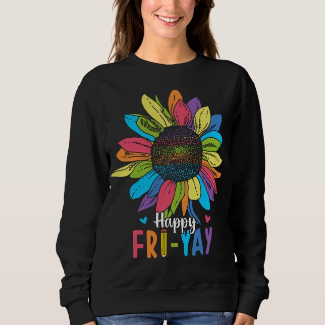 Sweatshirt Heureux Vendredi Vendredi Vendredi Amoureux Profes (Devant)