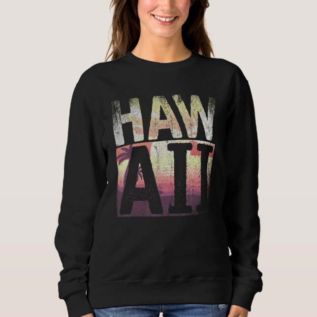 Sweatshirt HI Aloha Hawaiian Beach Vacances d'été Tropical H (Devant)