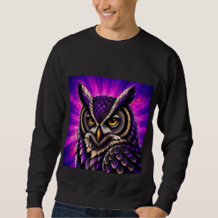 Sweatshirt Hibou Féroce Faune Vintage