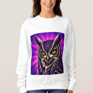 Sweatshirt Hibou Féroce Faune Vintage